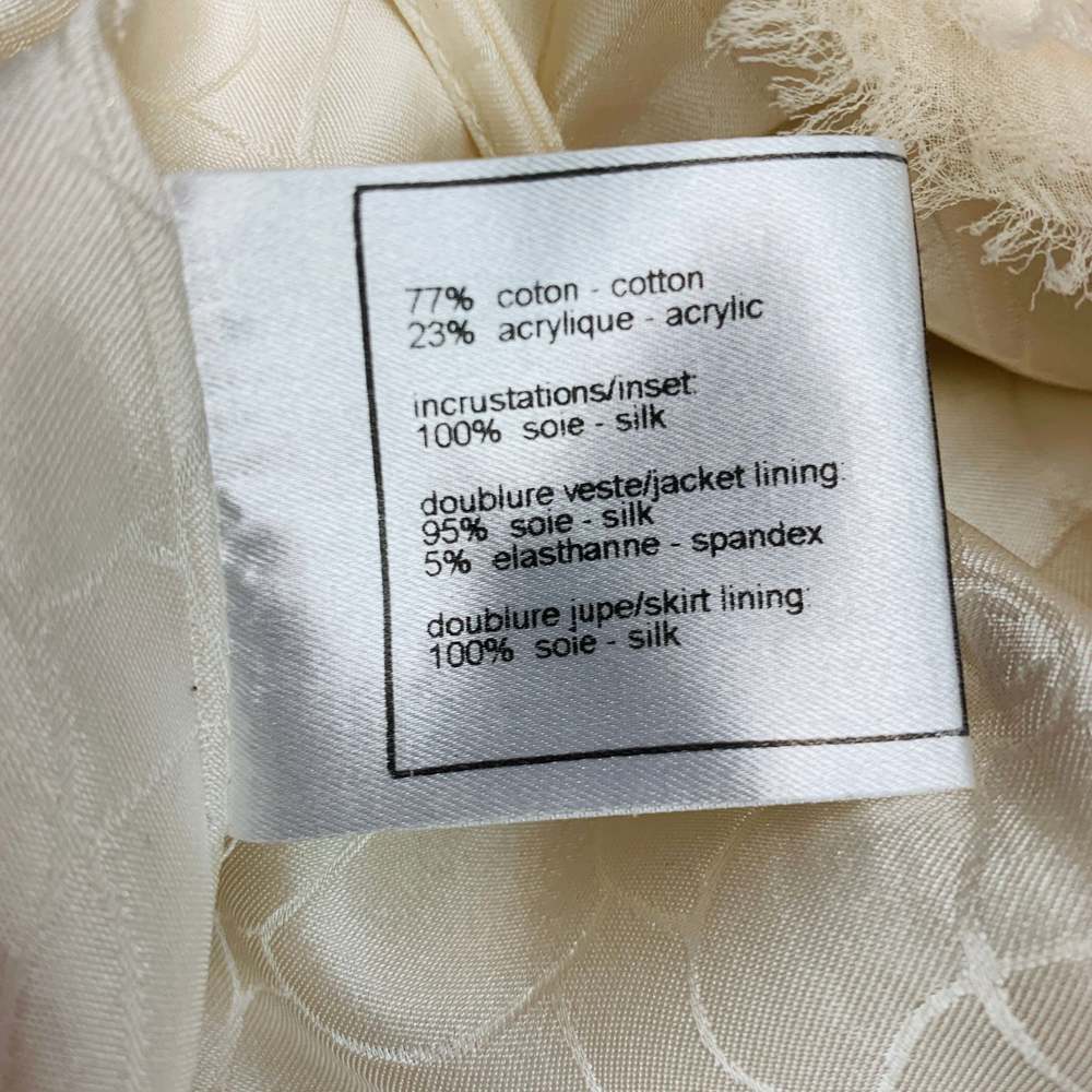 CHANEL Cream Cotton Acrylic Sleeveless Mid-Calf Dress - Picture 7 of 7